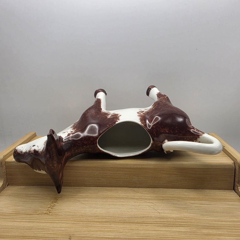 Vintage French Cow Creamer from LAMALLE New York Glazed Farmhouse Country Dairy - Picture 7 of 8